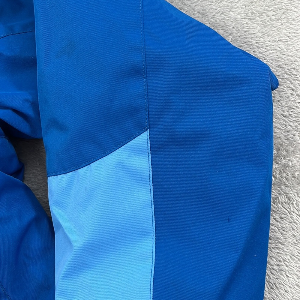 Lands End M 10-12 Blue Yellow Full Zip Lined Coat - Picture 6 of 13